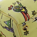 PRADA Hand Bag Canvas 2way Gold Yellow Auth 197302V-21