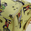 PRADA Hand Bag Canvas 2way Gold Yellow Auth 197302V-22