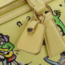 PRADA Hand Bag Canvas 2way Gold Yellow Auth 197302V-24