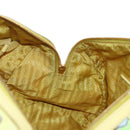 PRADA Hand Bag Canvas 2way Gold Yellow Auth 197302V-29