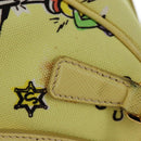 PRADA Hand Bag Canvas 2way Gold Yellow Auth 197302V-5