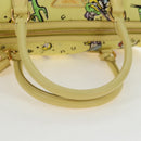 PRADA Hand Bag Canvas 2way Gold Yellow Auth 197302V-15