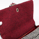 CHANEL Chain Shoulder Bag Tweed Red CC Auth 197303SAM-10