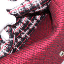 CHANEL Chain Shoulder Bag Tweed Red CC Auth 197303SAM-23