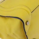 CELINE Luggage Mini Hand Bag Leather Yellow Auth 197304V-12