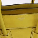 CELINE Luggage Mini Hand Bag Leather Yellow Auth 197304V-15