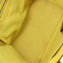 CELINE Luggage Mini Hand Bag Leather Yellow Auth 197304V-18