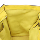 CELINE Luggage Mini Hand Bag Leather Yellow Auth 197304V-21