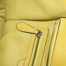 CELINE Luggage Mini Hand Bag Leather Yellow Auth 197304V-23