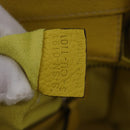 CELINE Luggage Mini Hand Bag Leather Yellow Auth 197304V-25