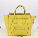 CELINE Luggage Mini Hand Bag Leather Yellow Auth 197304V-27
