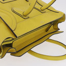 CELINE Luggage Mini Hand Bag Leather Yellow Auth 197304V-6