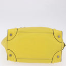 CELINE Luggage Mini Hand Bag Leather Yellow Auth 197304V-9
