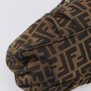 FENDI Zucca Canvas Hand Bag Brown Black Auth 197309V-11