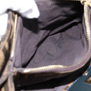 FENDI Zucca Canvas Hand Bag Brown Black Auth 197309V-19