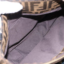 FENDI Zucca Canvas Hand Bag Brown Black Auth 197309V-20