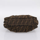 FENDI Zucca Canvas Hand Bag Brown Black Auth 197309V-9