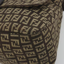 FENDI Zucchino Canvas Mamma Baguette Shoulder Bag Brown Auth 197310V-10