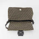 FENDI Zucchino Canvas Mamma Baguette Shoulder Bag Brown Auth 197310V-16