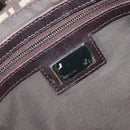 FENDI Zucchino Canvas Mamma Baguette Shoulder Bag Brown Auth 197310V-18