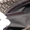 FENDI Zucchino Canvas Mamma Baguette Shoulder Bag Brown Auth 197310V-24