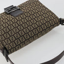 FENDI Zucchino Canvas Mamma Baguette Shoulder Bag Brown Auth 197310V-6