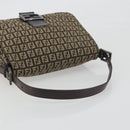 FENDI Zucchino Canvas Mamma Baguette Shoulder Bag Brown Auth 197310V-7