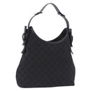 GUCCI GG Canvas Shoulder Bag Black 107752 Auth 197311V-1