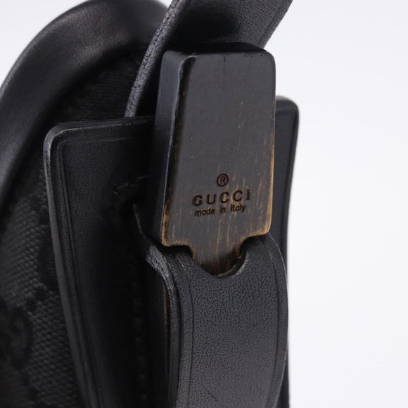 GUCCI GG Canvas Shoulder Bag Black 107752 Auth 197311V