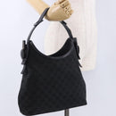 GUCCI GG Canvas Shoulder Bag Black 107752 Auth 197311V-23
