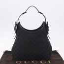 GUCCI GG Canvas Shoulder Bag Black 107752 Auth 197311V-12