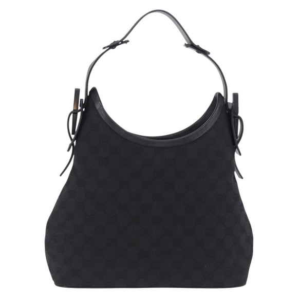 GUCCI GG Canvas Shoulder Bag Black 107752 Auth 197311V