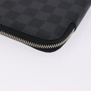 LOUIS VUITTON Damier Grafitte Document Case Portefeuille Braza LV Auth 197312M-16