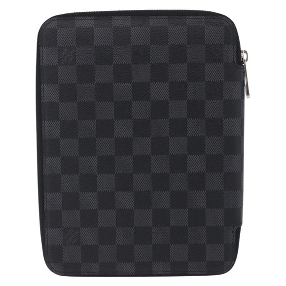 LOUIS VUITTON Damier Grafitte Document Case Portefeuille Braza LV Auth 197312M