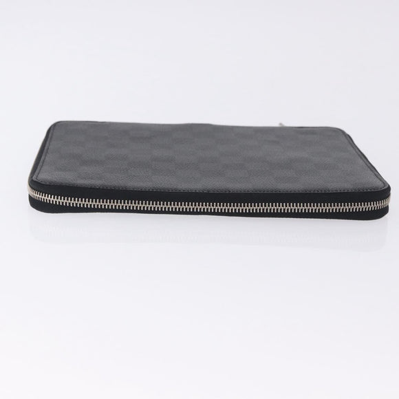 LOUIS VUITTON Damier Grafitte Document Case Portefeuille Braza LV Auth 197312M