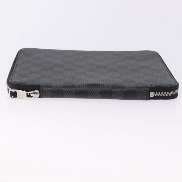 LOUIS VUITTON Damier Grafitte Document Case Portefeuille Braza LV Auth 197312M