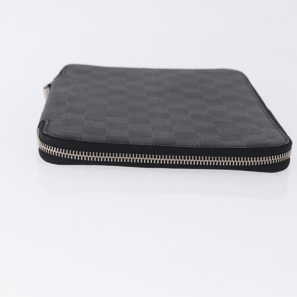LOUIS VUITTON Damier Grafitte Document Case Portefeuille Braza LV Auth 197312M