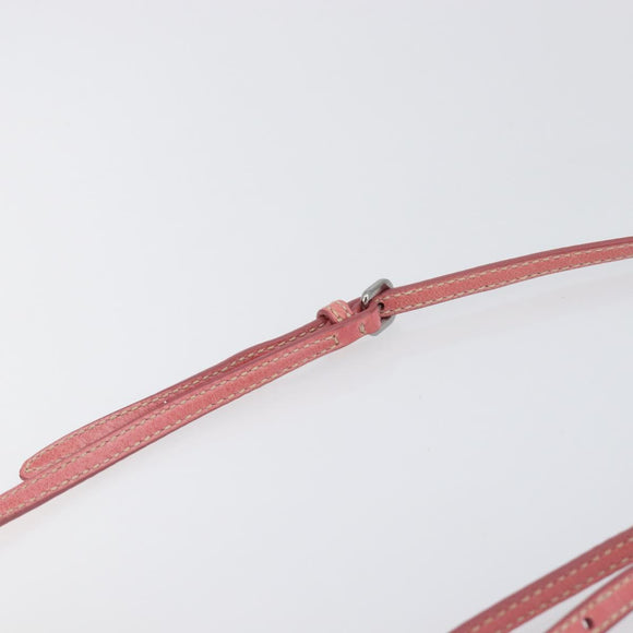 PRADA Hand Bag Leather 2way Pink Silver Auth 197313V