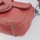 PRADA Hand Bag Leather 2way Pink Silver Auth 197313V-16
