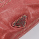 PRADA Hand Bag Leather 2way Pink Silver Auth 197313V-20