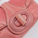 PRADA Hand Bag Leather 2way Pink Silver Auth 197313V-21