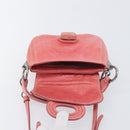 PRADA Hand Bag Leather 2way Pink Silver Auth 197313V-22