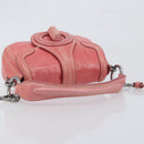 PRADA Hand Bag Leather 2way Pink Silver Auth 197313V-7