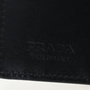 PRADA Bifold Wallet Brushed leather Silver Auth 197314M-20