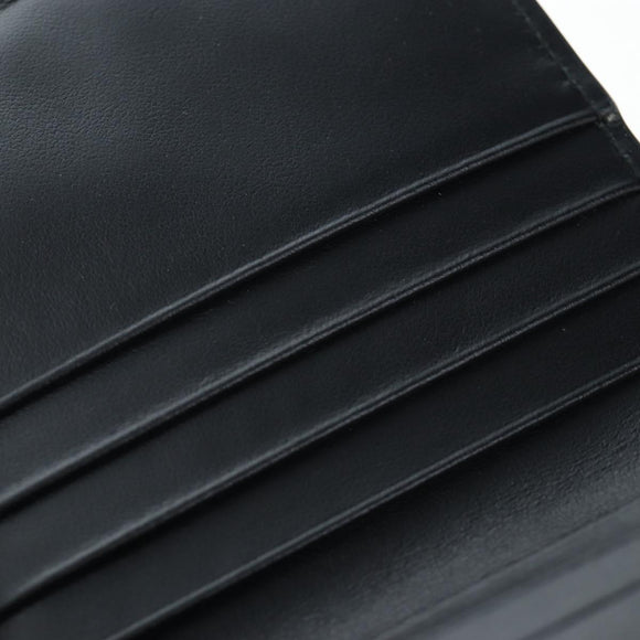 PRADA Bifold Wallet Brushed leather Silver Auth 197314M