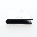 PRADA Bifold Wallet Brushed leather Silver Auth 197314M-3