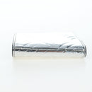 PRADA Bifold Wallet Brushed leather Silver Auth 197314M-5