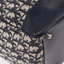 Christian Dior Trotter Canvas Hand Bag Navy Silver Auth 197316A-12