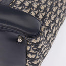 Christian Dior Trotter Canvas Hand Bag Navy Silver Auth 197316A-13
