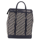 Christian Dior Trotter Canvas Hand Bag Navy Silver Auth 197316A-2